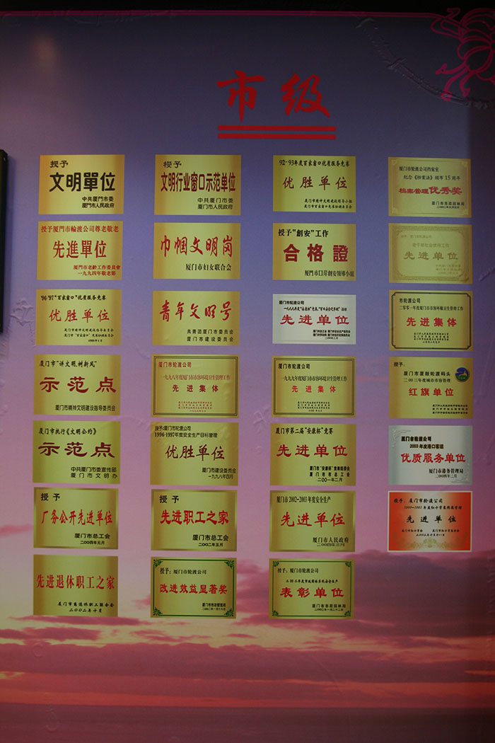 市級(jí)榮譽(yù)